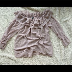 Lavender off the shoulder blouse